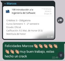 Opinión de estudiante satisfecho