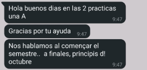 Opinión de estudiante satisfecho