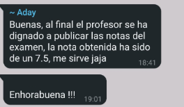 Opinión de estudiante satisfecho